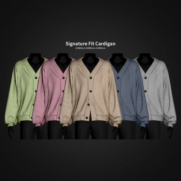 Alpha Signature Fit Cardigan by simsfinds - The Sims 4 Custom Content