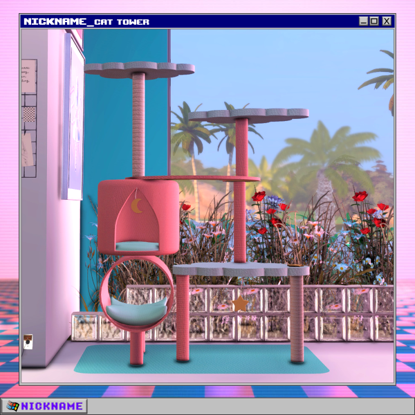 Mix cat tower by simsfinds - The Sims 4 Custom Content