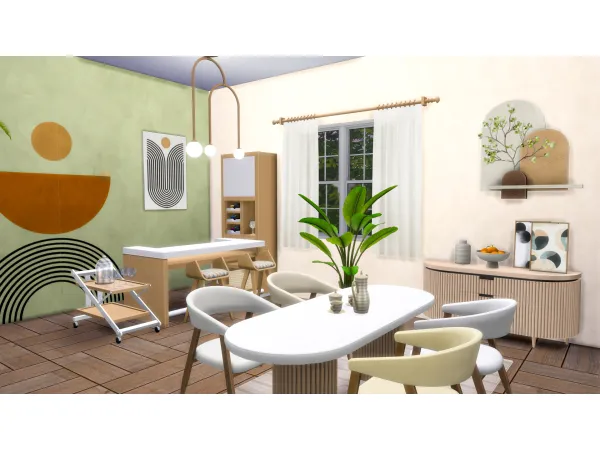 Maxis Match JULIETA DINING ROOM by Danuta720 - The Sims 4 Custom Content