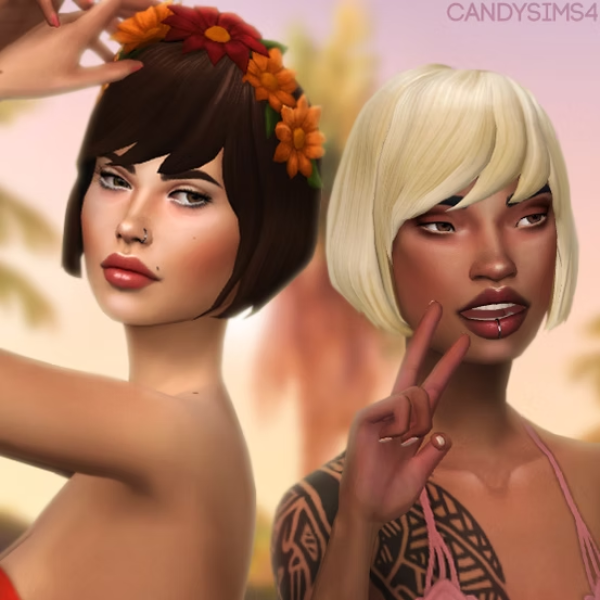 Maxis Match SUNSHINE HAIR by simsfinds - The Sims 4 Custom Content