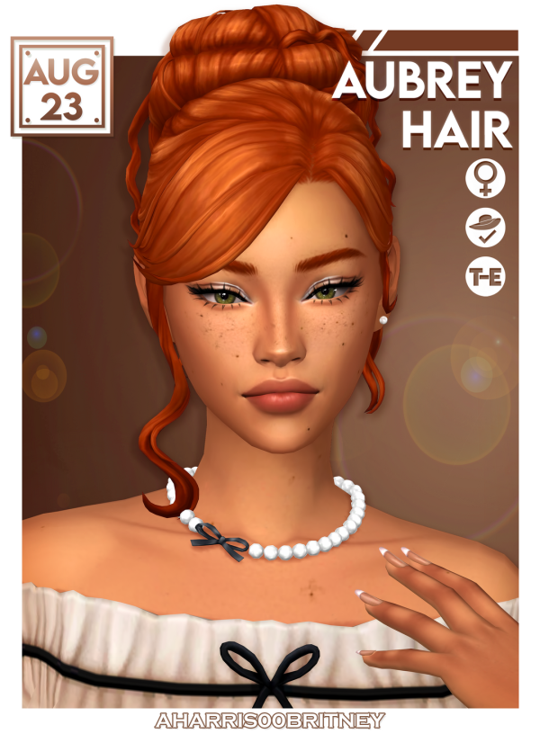 Maxis Match Aubrey Hair by simsfinds - The Sims 4 Custom Content