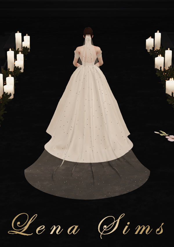 Alpha [Lena Sims] Pearl Veil by simsfinds - The Sims 4 Custom Content