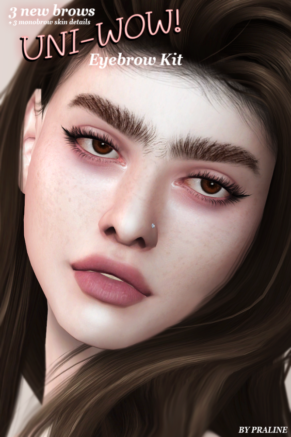 Alpha UNI WOW Eyebrow Kit by simsfinds - The Sims 4 Custom Content