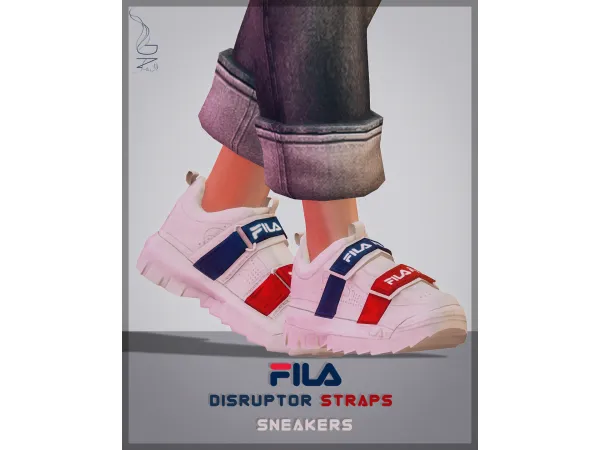 Mix Disruptor Straps Sneakers Female by DarkNighTt Sims - The Sims 4 Custom Content