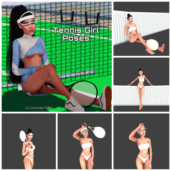 Mix Tennis Girl Poses by simsfinds - The Sims 4 Custom Content