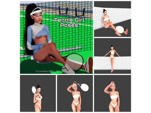 Mix Tennis Girl Poses - The Sims 4 Custom Content