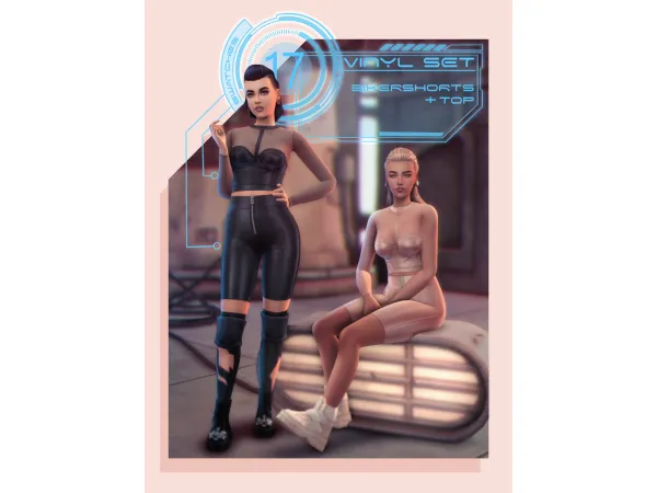 Vinyl Set (Bikershorts + Top)