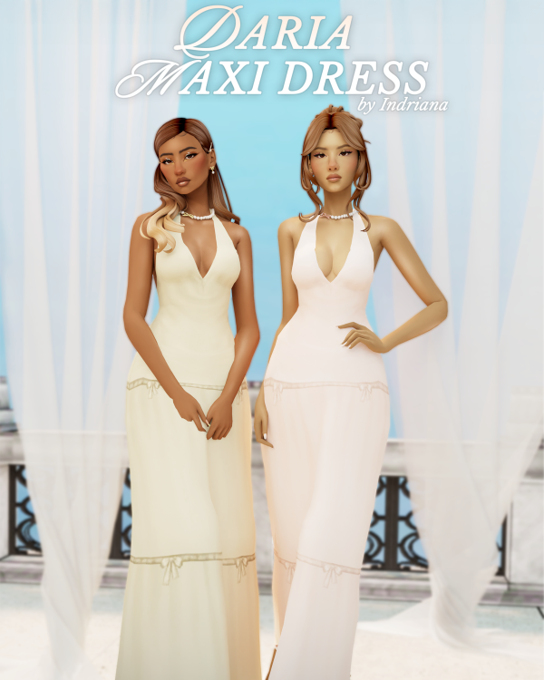 Mix Daria Maxi Dress by simsfinds - The Sims 4 Custom Content