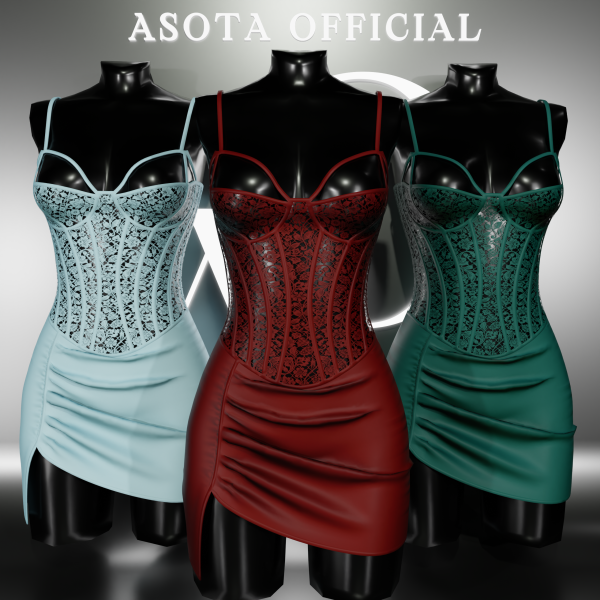 Alpha [ASOTA OFFICIAL] Wella Shortdress by asotaofficial - The Sims 4 Custom Content