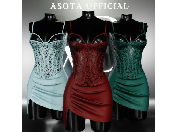 Alpha [ASOTA OFFICIAL] Wella Shortdress - The Sims 4 Custom Content