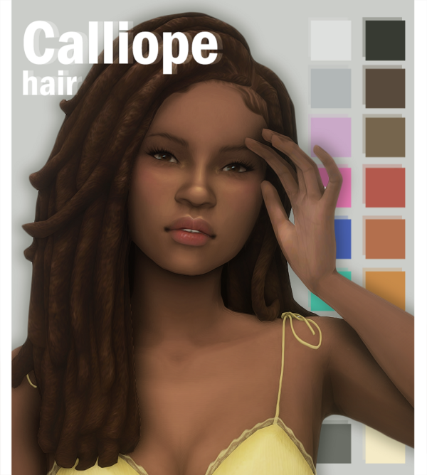 Maxis Match calliope hair by simsfinds - The Sims 4 Custom Content