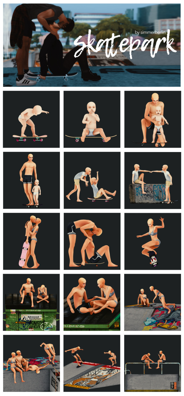 Mix simmerberlin SKATEPARK by simsfinds - The Sims 4 Custom Content
