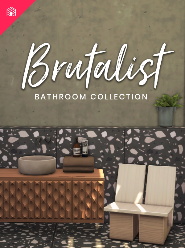 Maxis Match The Brutalist Bathroom by simsfinds - The Sims 4 Custom Content