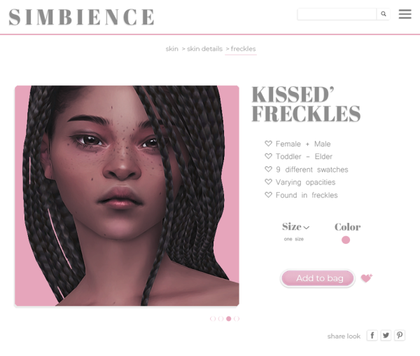 Maxis Match Kissed' Freckles by simsfinds - The Sims 4 Custom Content