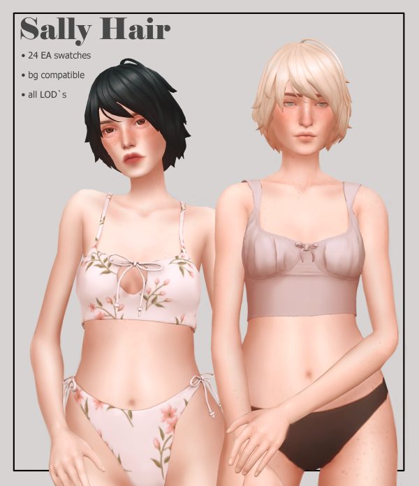 Maxis Match Sally Hair by simsfinds - The Sims 4 Custom Content