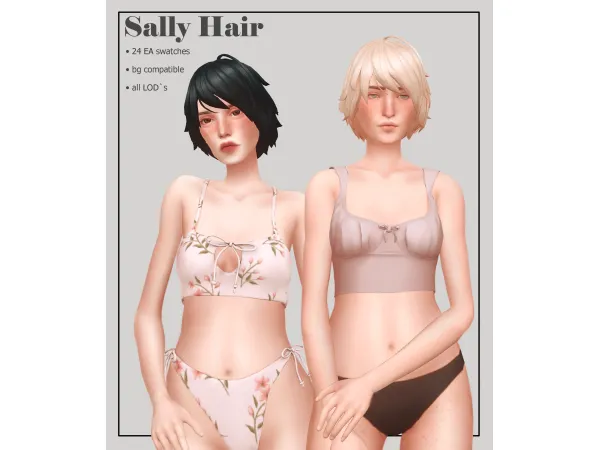 Maxis Match Sally Hair by Sunivaa - The Sims 4 Custom Content