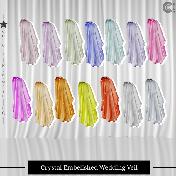 Alpha Crystal Embellished Wedding Veil cool_content_star by cool_content_star - The Sims 4 Custom Content