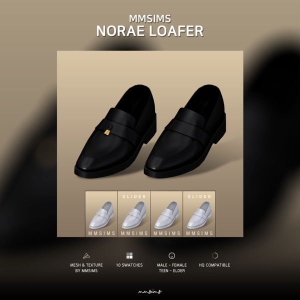 Alpha MMSIMS Norae loafer by simsfinds - The Sims 4 Custom Content