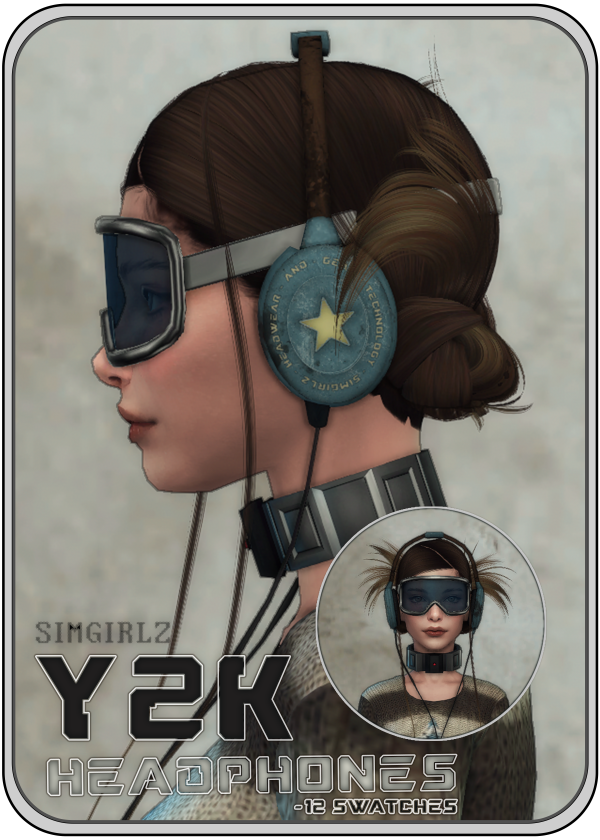 Mix Y2K HEADPHONES by simsfinds - The Sims 4 Custom Content