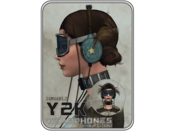 Mix Y2K HEADPHONES by simgirlz - The Sims 4 Custom Content