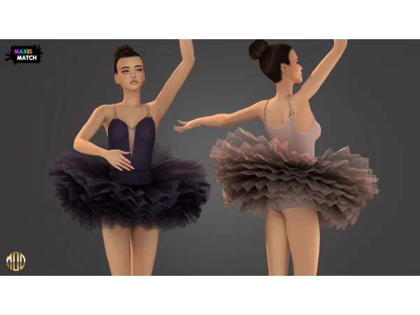 Maxis Match Dress With Tutu Skirt by modcollective - The Sims 4 Custom Content