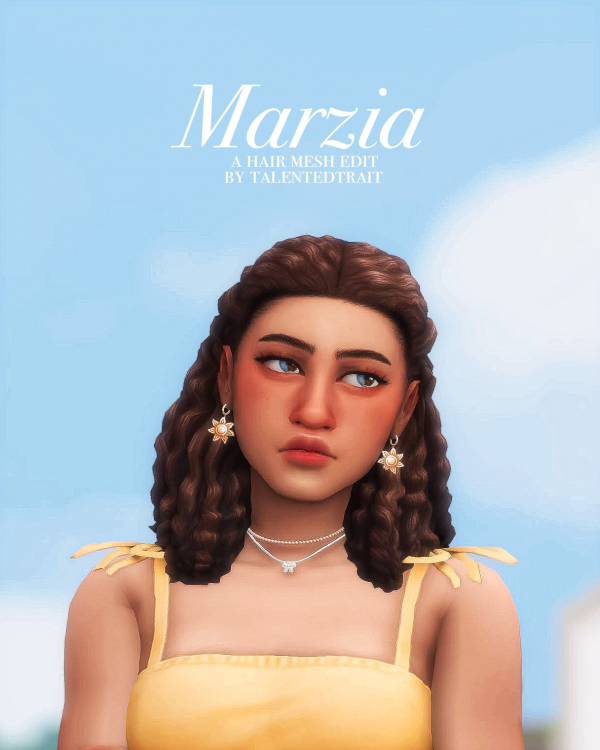 Maxis Match Marzia Hair by simsfinds - The Sims 4 Custom Content
