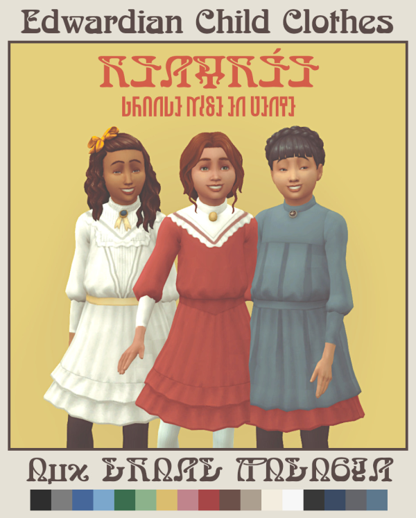 Maxis Match Edwardian Child Clothes by simsfinds - The Sims 4 Custom Content