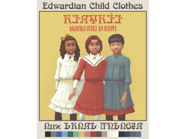 Maxis Match Edwardian Child Clothes - The Sims 4 Custom Content