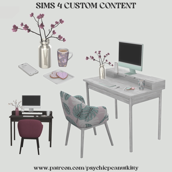Alpha Home Office by psychicpeanutkitty - The Sims 4 Custom Content
