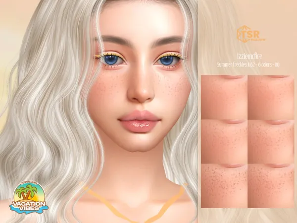 Mix IMF Summer Freckles N62 VACATION VIBES by thesimsresource - The Sims 4 Custom Content