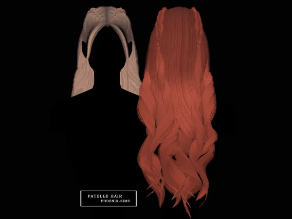 Alpha Patelle Hair by phoenixsims4 - The Sims 4 Custom Content