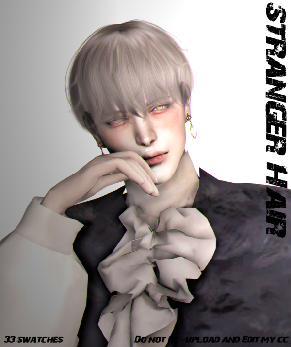 Alpha Stranger Hair by simsfinds - The Sims 4 Custom Content