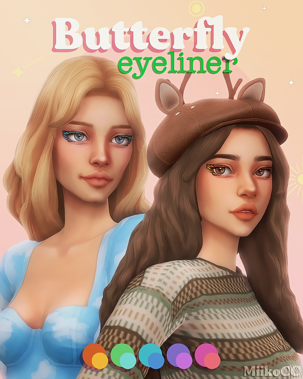 Maxis Match Butterfly eyeliner by simsfinds - The Sims 4 Custom Content