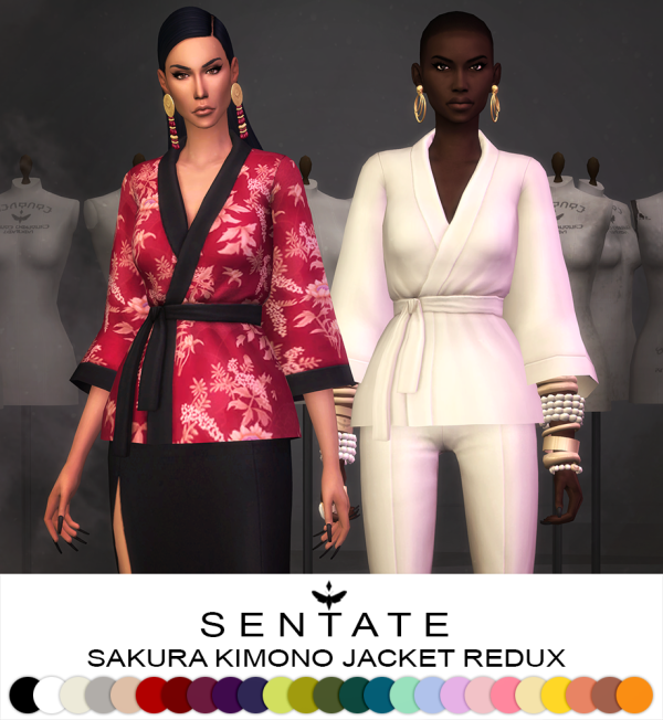 Maxis Match SAKURA KIMONO JACKET 2021 REDUX by simsfinds - The Sims 4 Custom Content