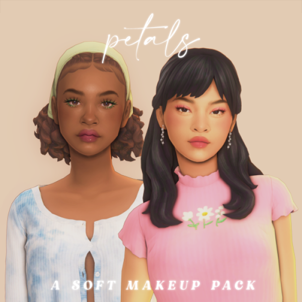Maxis Match petals a soft makeup pack by simsfinds - The Sims 4 Custom Content