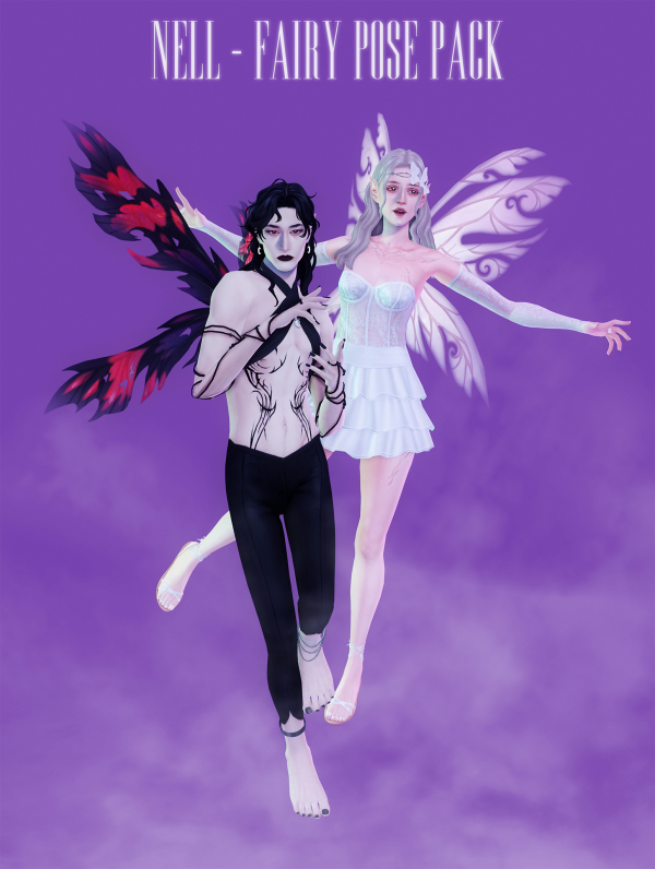 Mix Fairy Pose Pack by simsfinds - The Sims 4 Custom Content