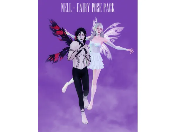 Mix Fairy Pose Pack by nell_le - The Sims 4 Custom Content