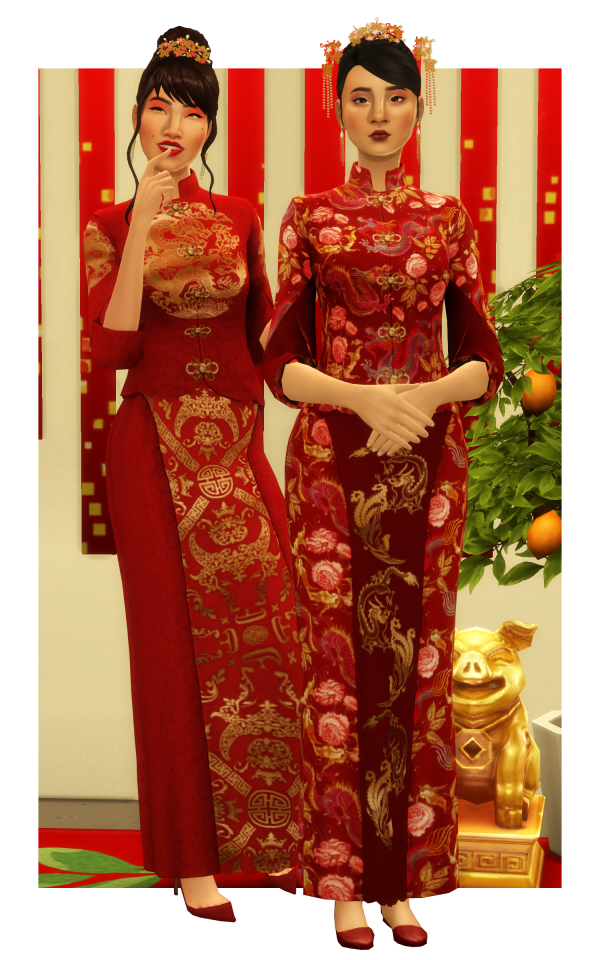 Maxis Match Asian Affair Set by simsfinds - The Sims 4 Custom Content