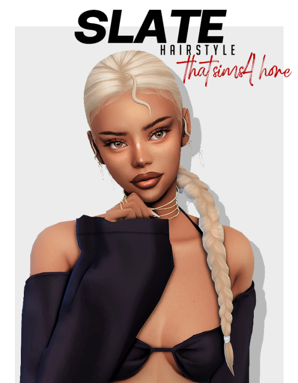 Maxis Match slate hairstyle preview by simsfinds - The Sims 4 Custom Content