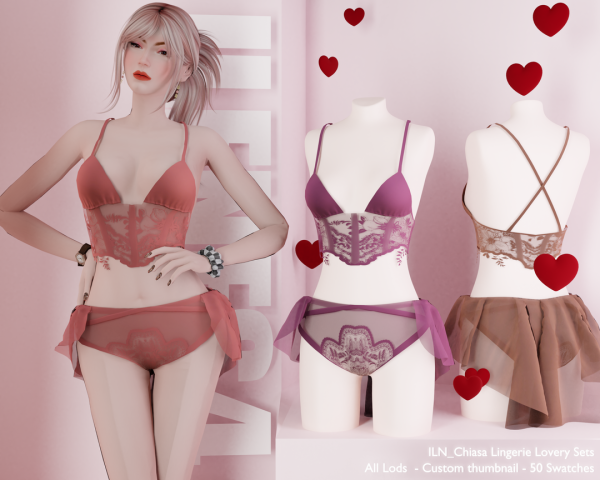Alpha ILN Chiasa Lingerie by ilenes4 - The Sims 4 Custom Content