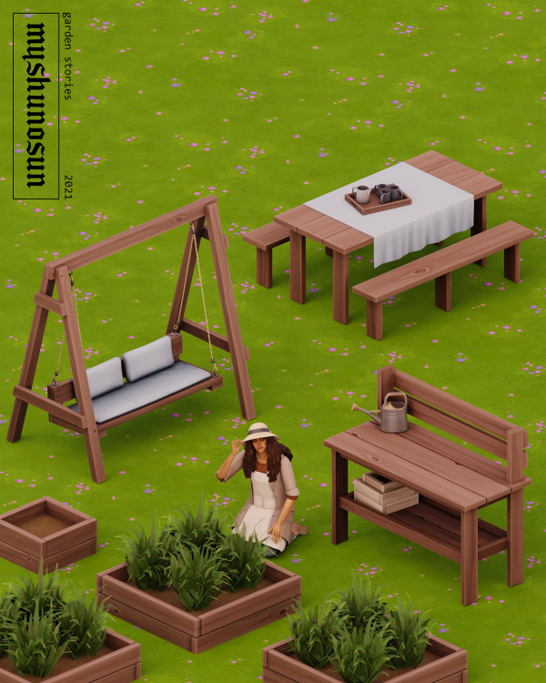 Maxis Match GARDEN STORIES 7 items by simsfinds - The Sims 4 Custom Content