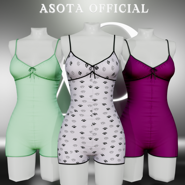 Alpha [ASOTA OFFICIAL] Leska Sleep Wear by asotaofficial - The Sims 4 Custom Content