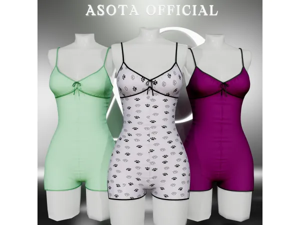 Alpha [ASOTA OFFICIAL] Leska Sleep Wear - The Sims 4 Custom Content