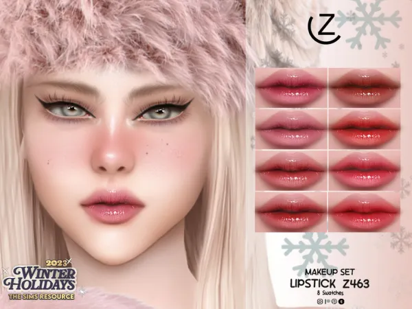 Alpha MAKEUP SET LIPSTICK Z463 by ZENX - The Sims 4 Custom Content