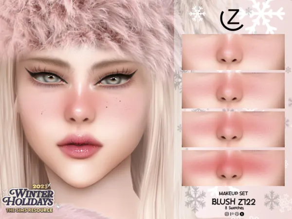 Alpha MAKEUP SET BLUSH Z122 by zenx - The Sims 4 Custom Content