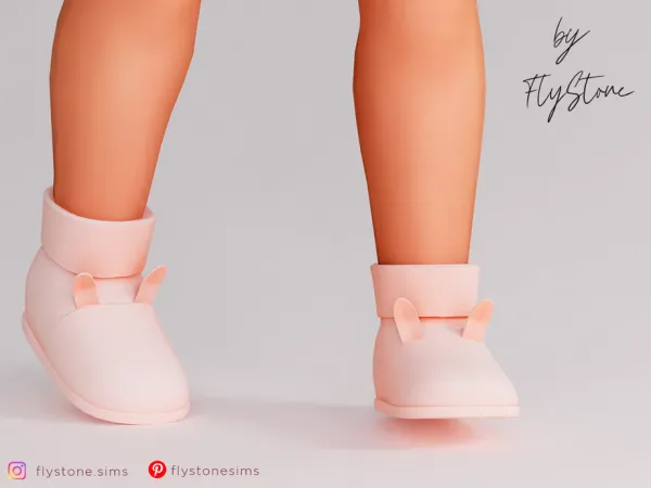 Alpha Toddler Soft Bunny Boots by thesimsresource - The Sims 4 Custom Content