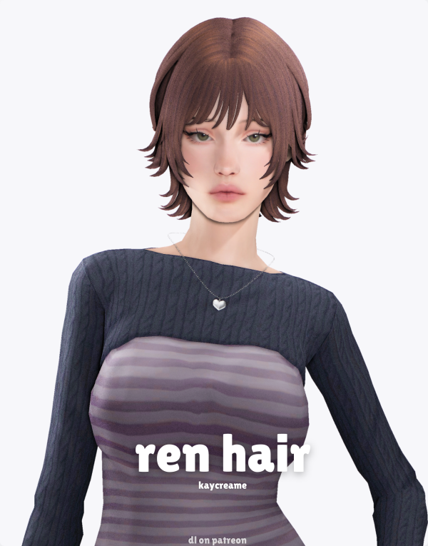 Maxis Match ren hair by simsfinds - The Sims 4 Custom Content