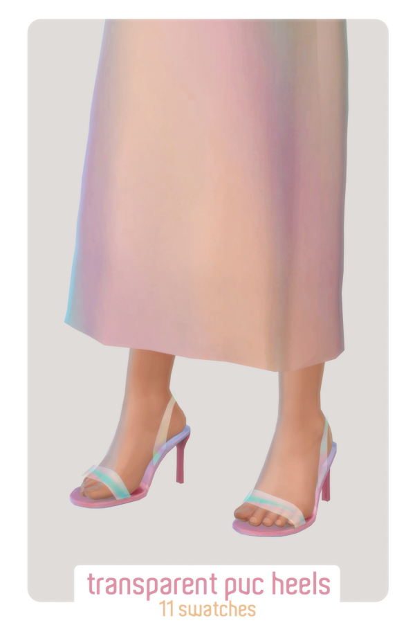 Maxis Match Transparent Puc Heels by simsfinds - The Sims 4 Custom Content