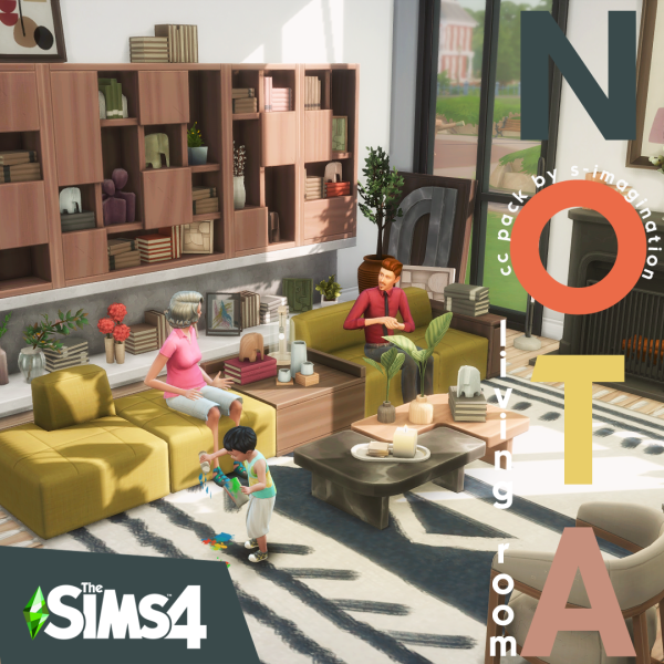 Maxis Match NOTA Living Room Pack imagination by simsfinds - The Sims 4 Custom Content