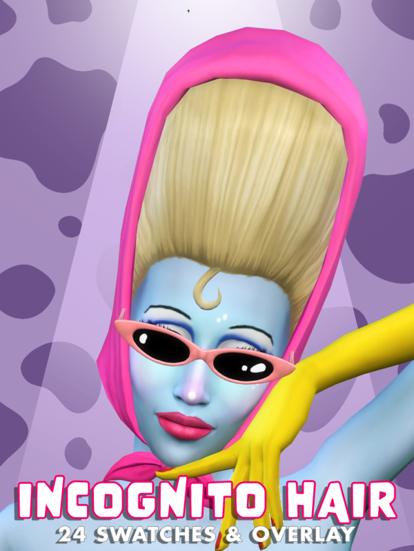 Maxis Match Incognito Hair by simsfinds - The Sims 4 Custom Content